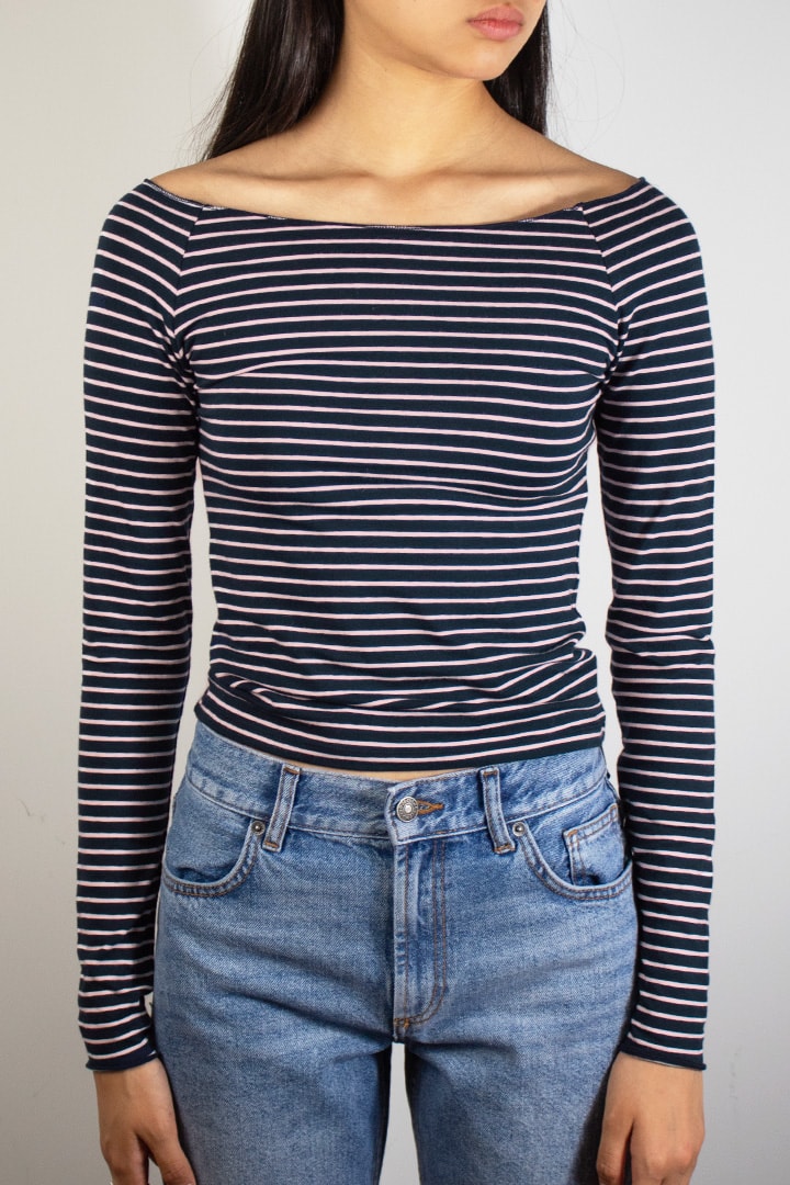 Boat neck t-shirt | Subdued
