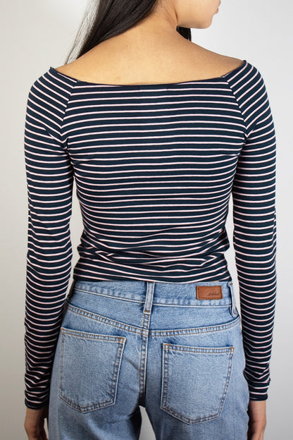 Boat neck t-shirt | Subdued