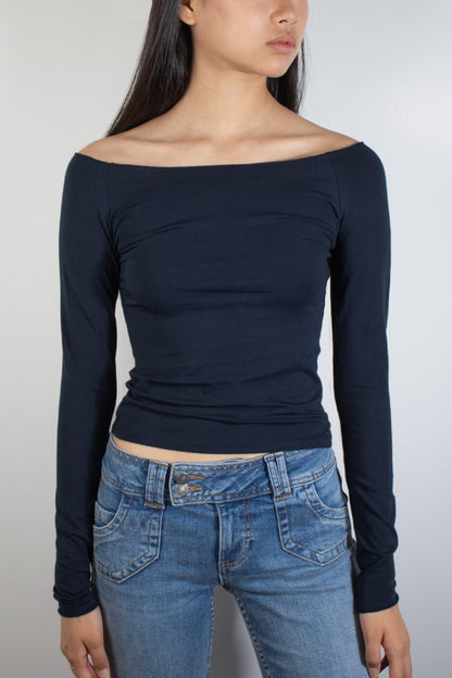 Boat neck t-shirt | Subdued