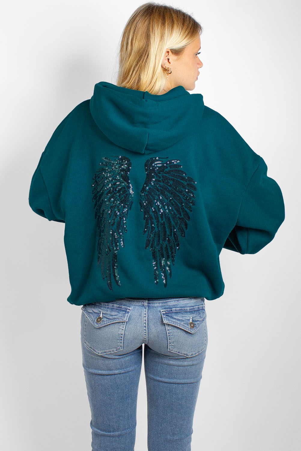 Wings sequin hoodie | Subdued