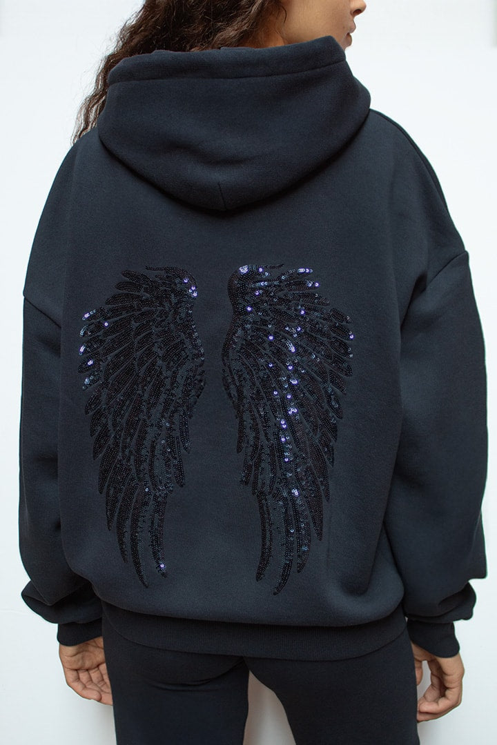 Wings sequin hoodie | Subdued