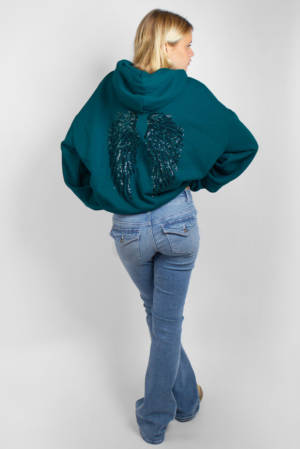 Wings sequin hoodie | Subdued