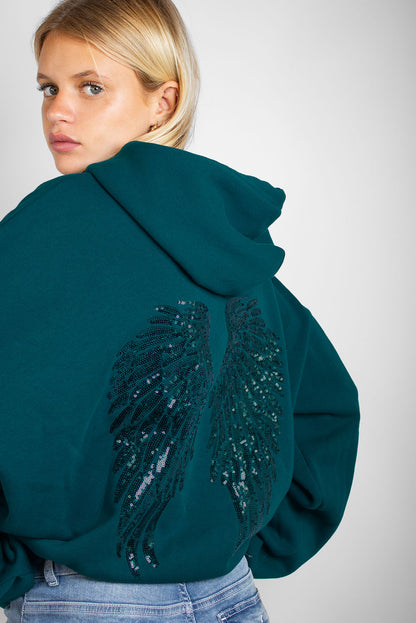 Wings sequin hoodie | Subdued