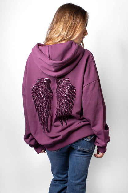Wings sequin hoodie | Subdued