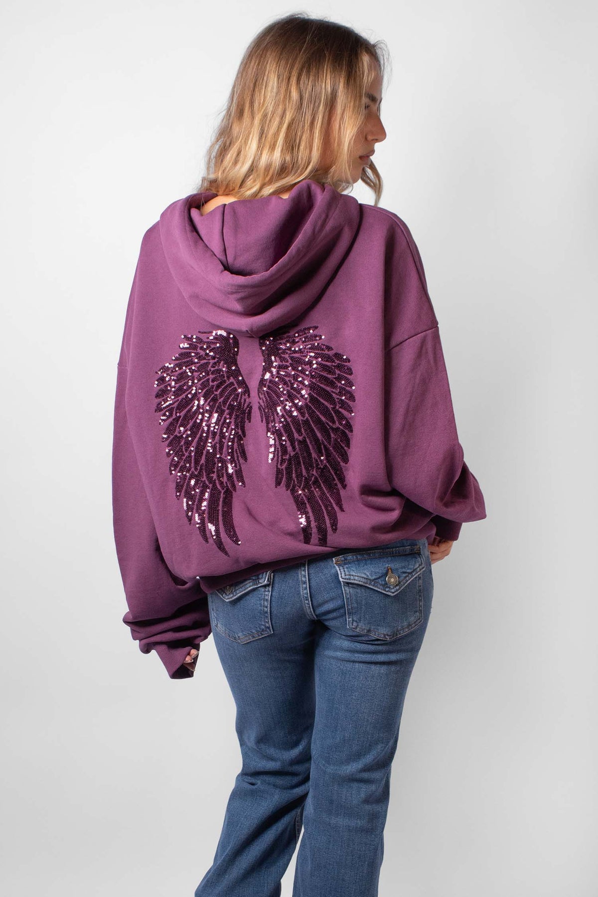 Wings sequin hoodie | Subdued