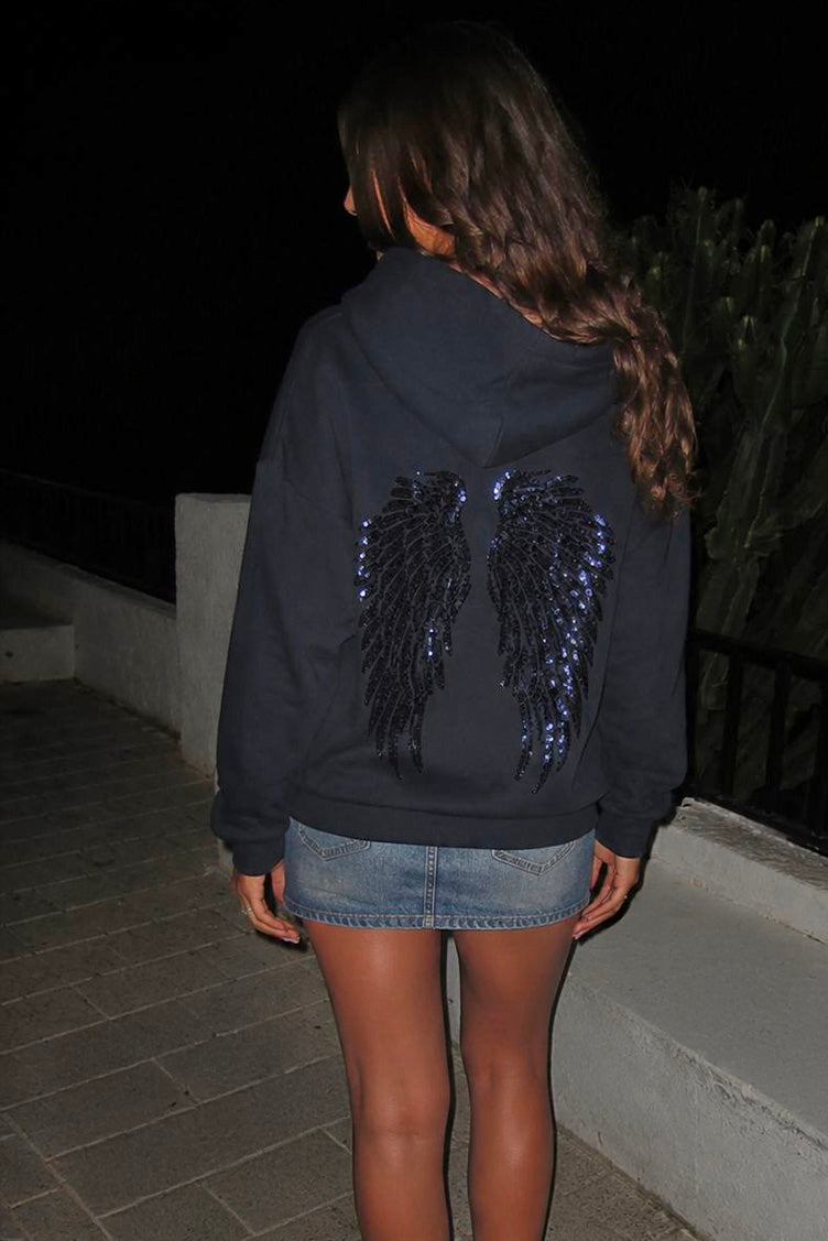 Wings sequin hoodie | Subdued