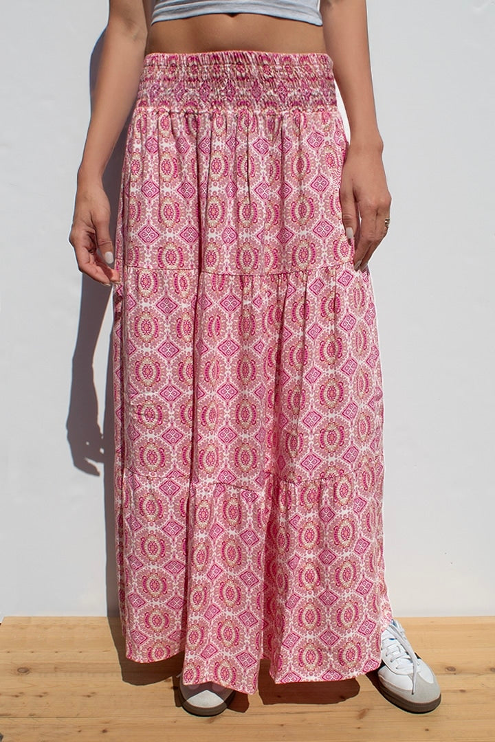 Long ruffle skirt | Subdued