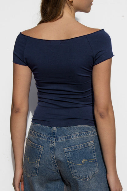 Boat neck T-shirt | Subdued