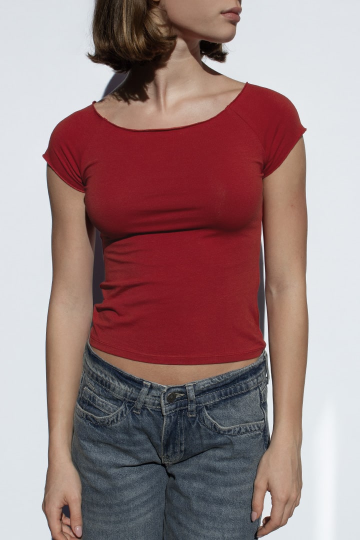 Boat neck T-shirt | Subdued