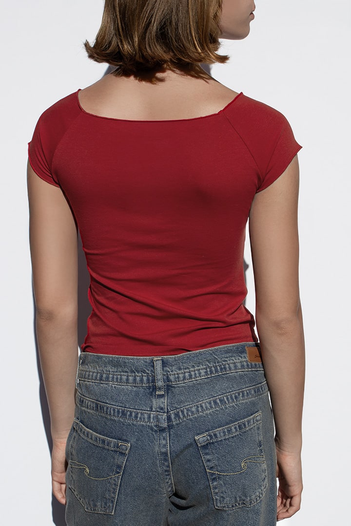 Boat neck T-shirt | Subdued