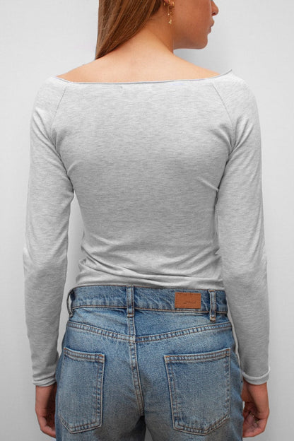 Boat neck t-shirt | Subdued