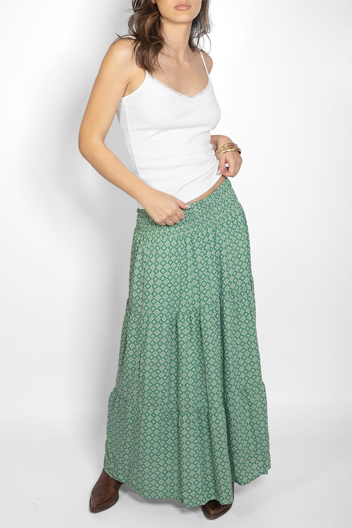 Long ruffled skirt | Subdued
