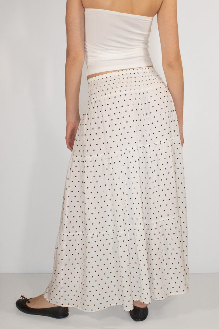 Long ruffled skirt | Subdued