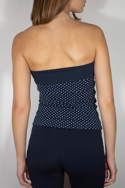 Band top with lapel | Subdued