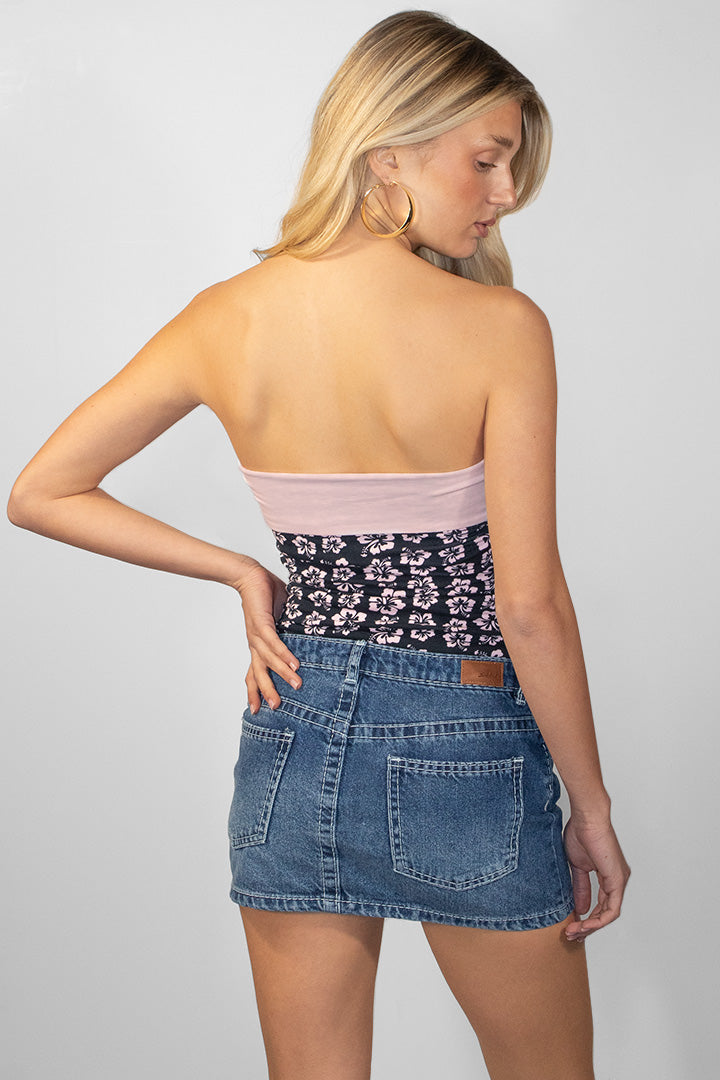 Band top with lapel | Subdued