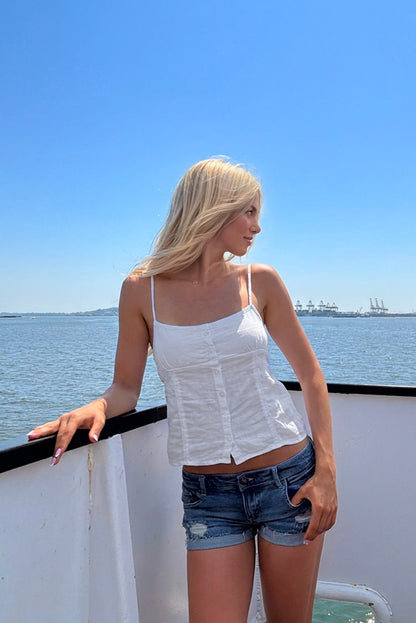 Tank top with buttons | Subdued