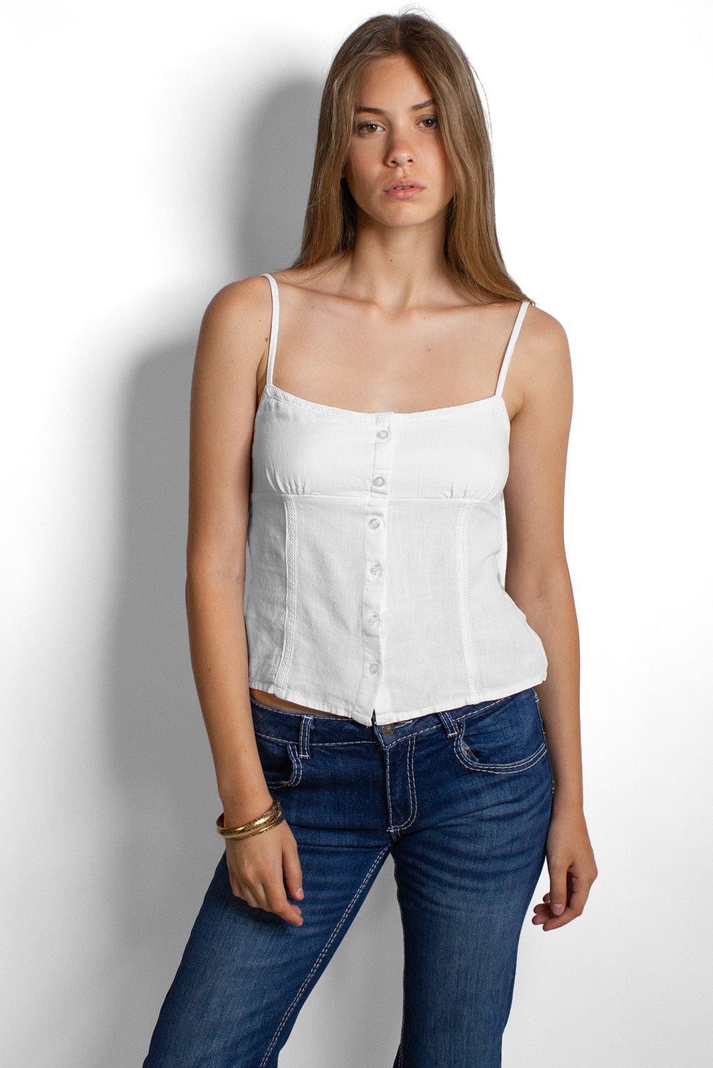 Tank top with buttons | Subdued