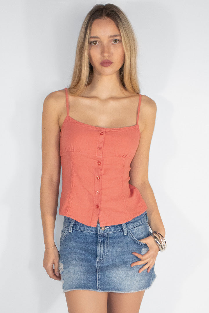 Tank top with buttons | Subdued