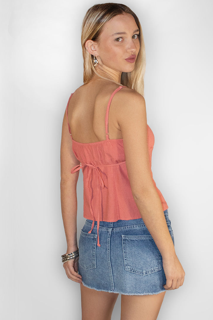 Tank top with buttons | Subdued