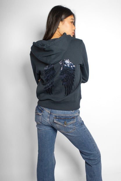 Wings zip-up hoodie | Subdued