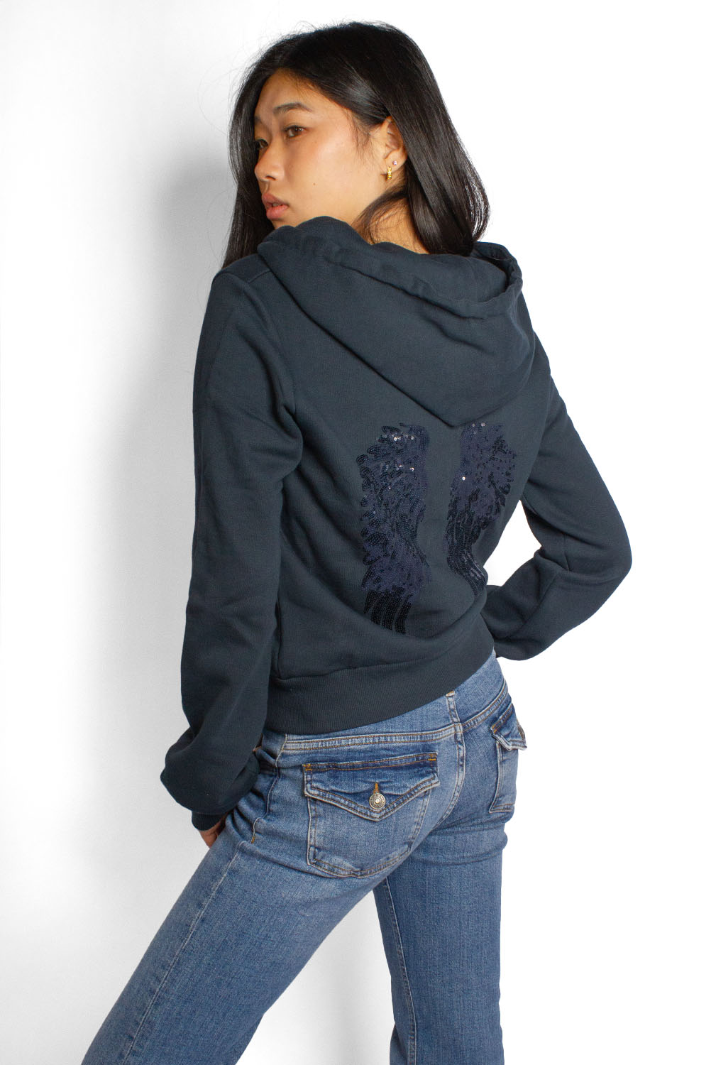 Wings zip-up hoodie | Subdued