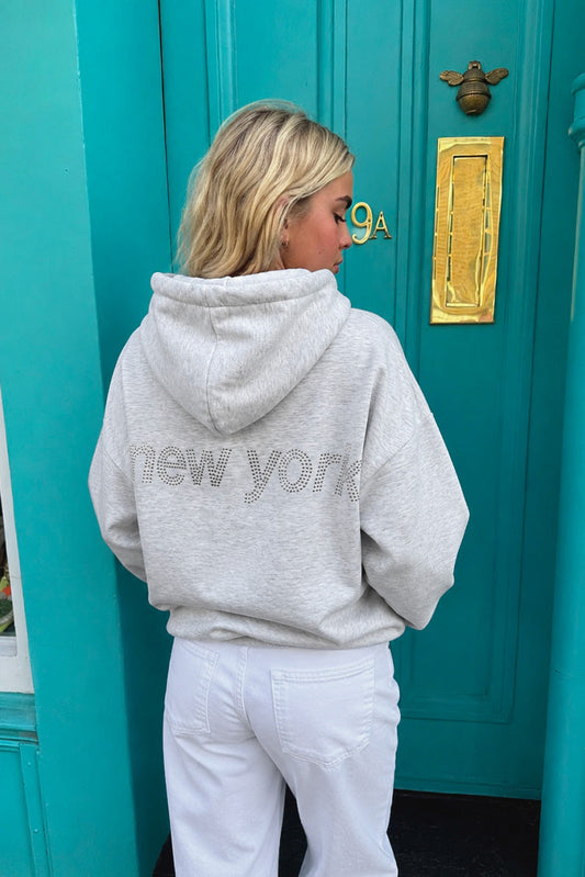 New York rhinestone hoodie | Subdued