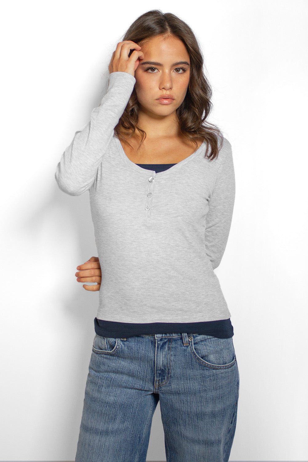 Henley long sleeve t-shirt | Subdued