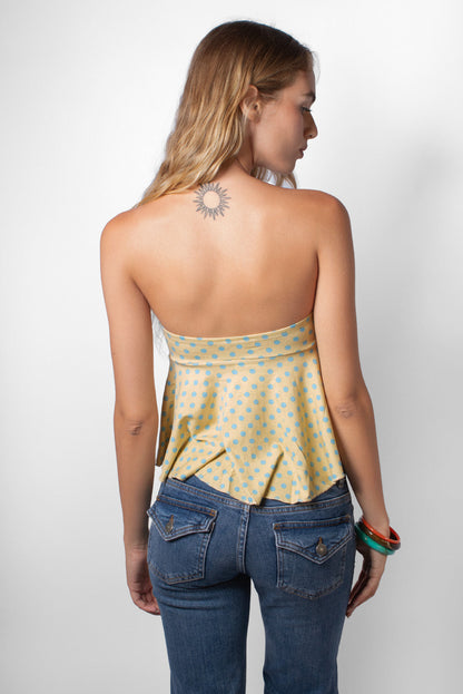 Bandeau top with a bow | Subdued
