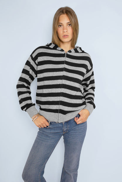 Hooded cardigan | Subdued