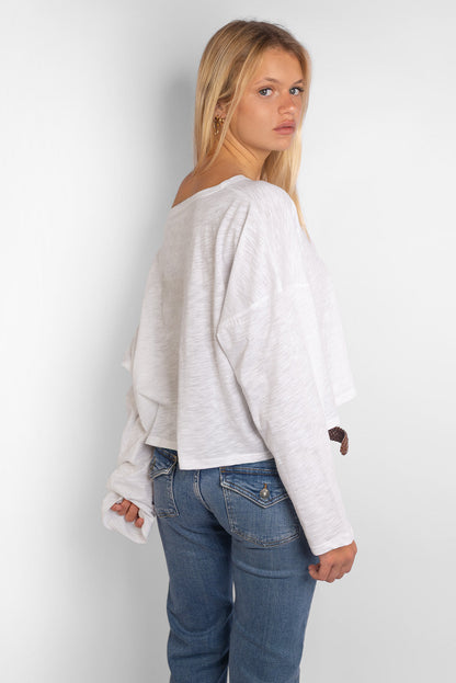 T-shirt with a boat neck | Subdued