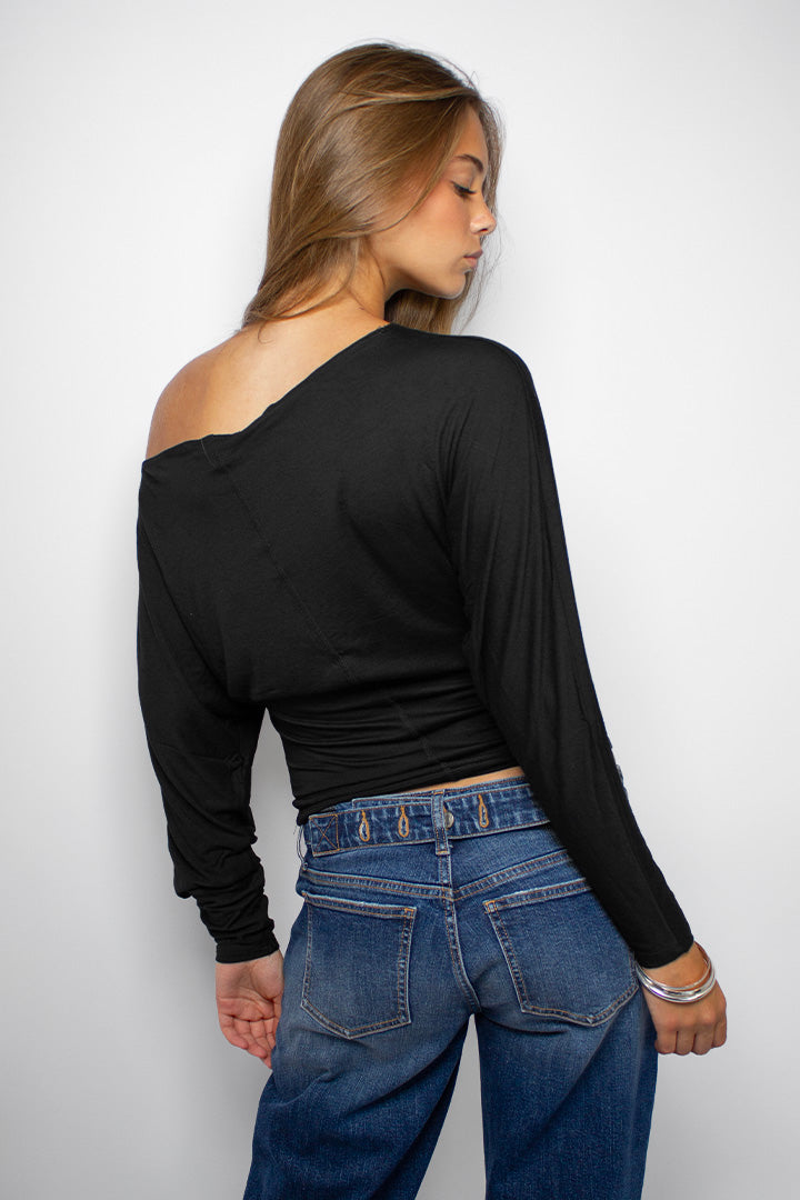 Boat-neck T-shirt | Subdued