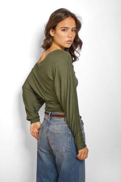 Boat-neck T-shirt | Subdued