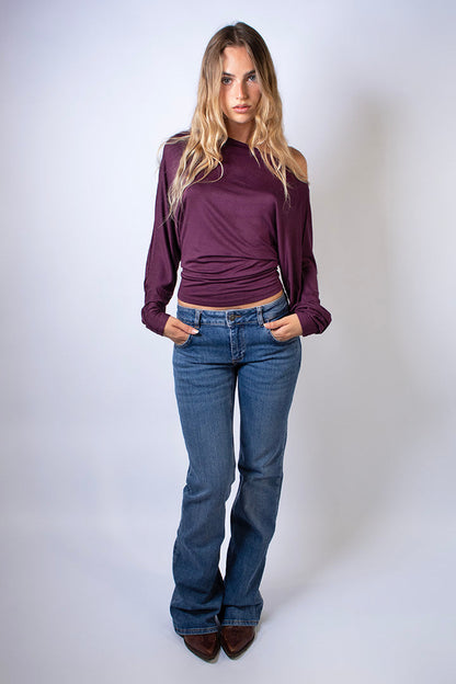 Boat-neck T-shirt | Subdued