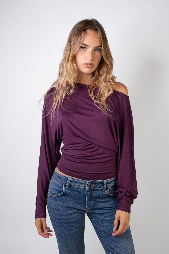 Boat-neck T-shirt | Subdued