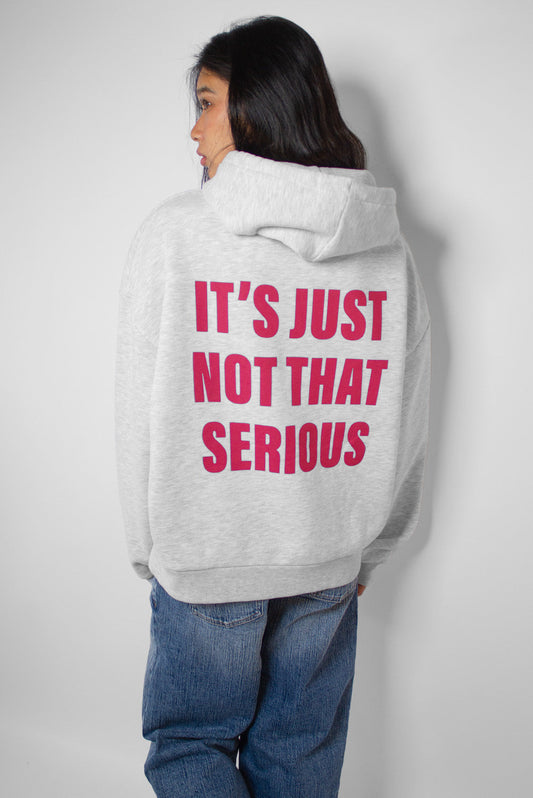 "Not That Serious" Printed Hoodie | Subdued