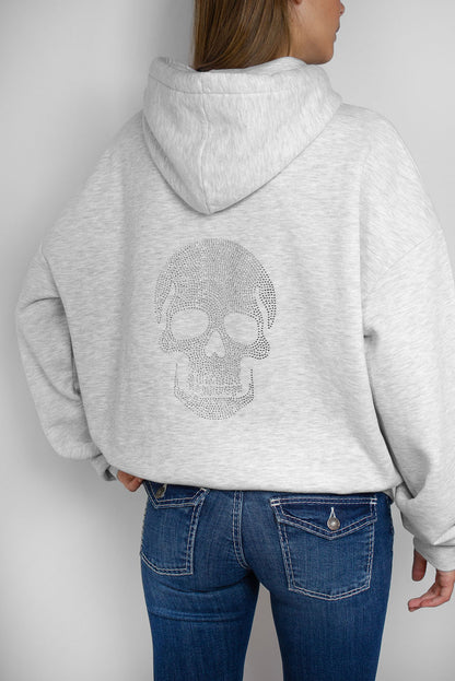 Rhinestone skull hoodie | Subdued