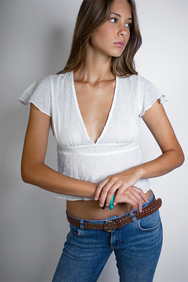 V-neck blouse | Subdued