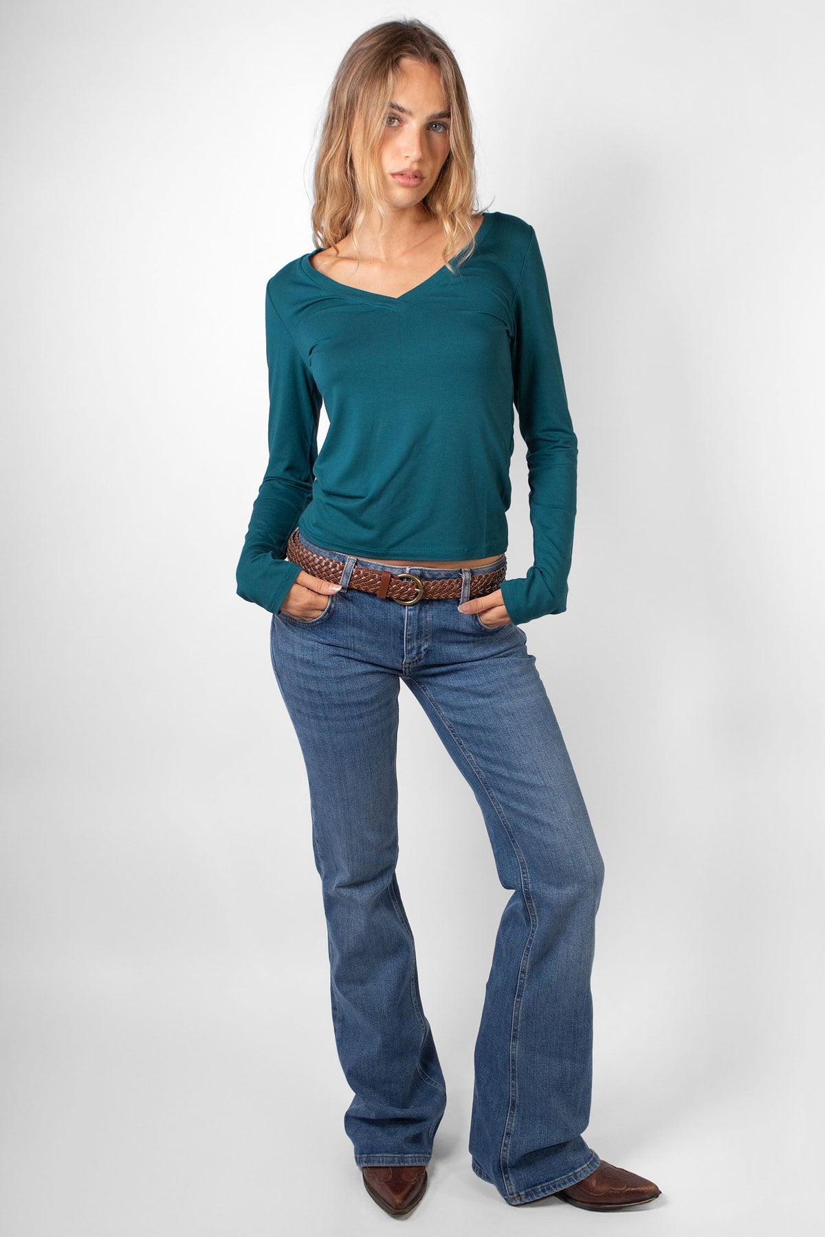 V-neck T-shirt | Subdued