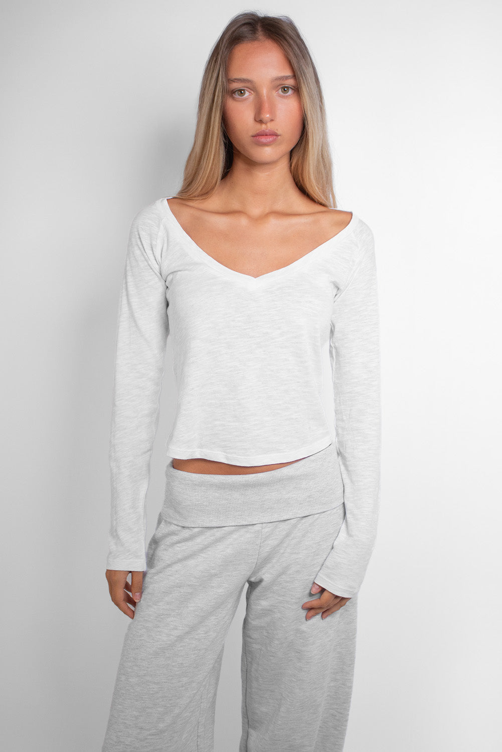 Long-sleeved crew-neck T-shirt | Subdued