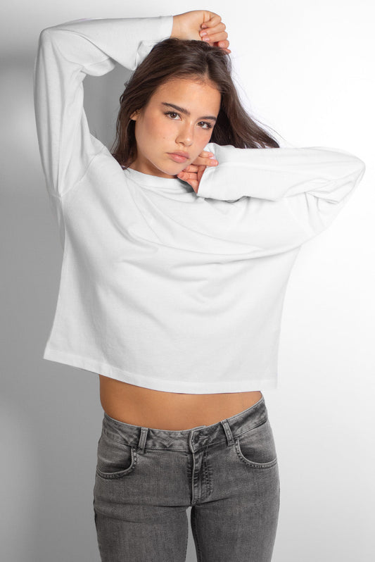 Long-sleeved crew-neck T-shirt | Subdued