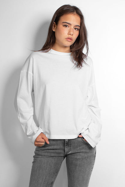 Long-sleeved crew-neck T-shirt | Subdued