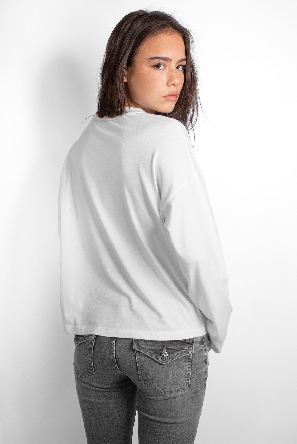Long-sleeved crew-neck T-shirt | Subdued