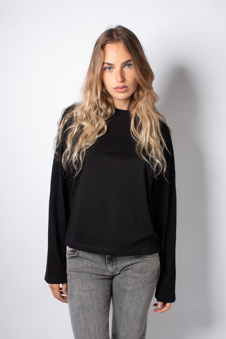Long-sleeved crew-neck T-shirt | Subdued
