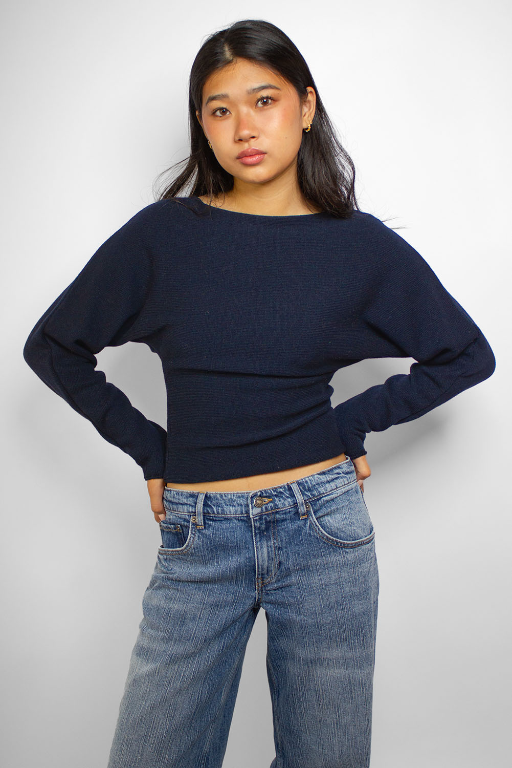 Boat neck sweater | Subdued