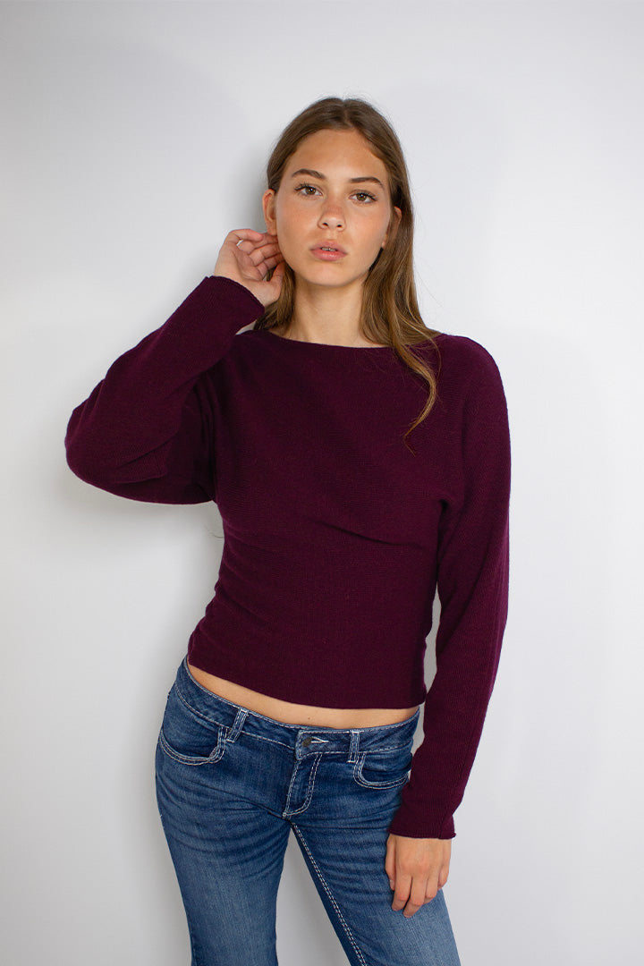 Boat neck sweater | Subdued