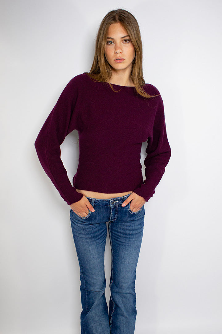 Boat neck sweater | Subdued