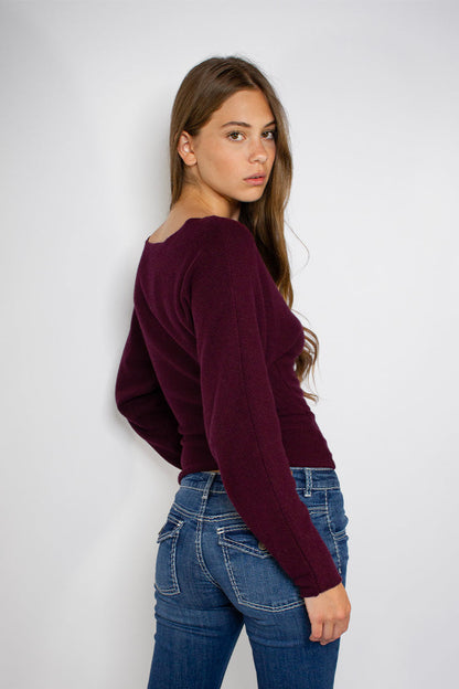 Boat neck sweater | Subdued