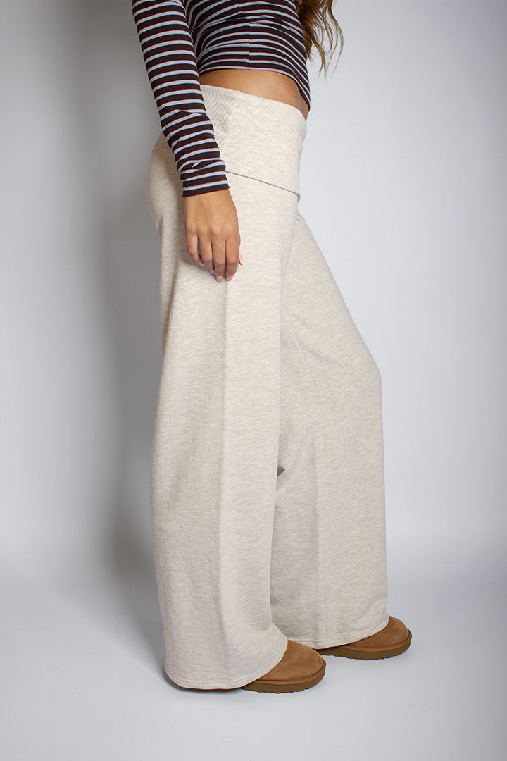 Trousers with turn-up hem | Subdued