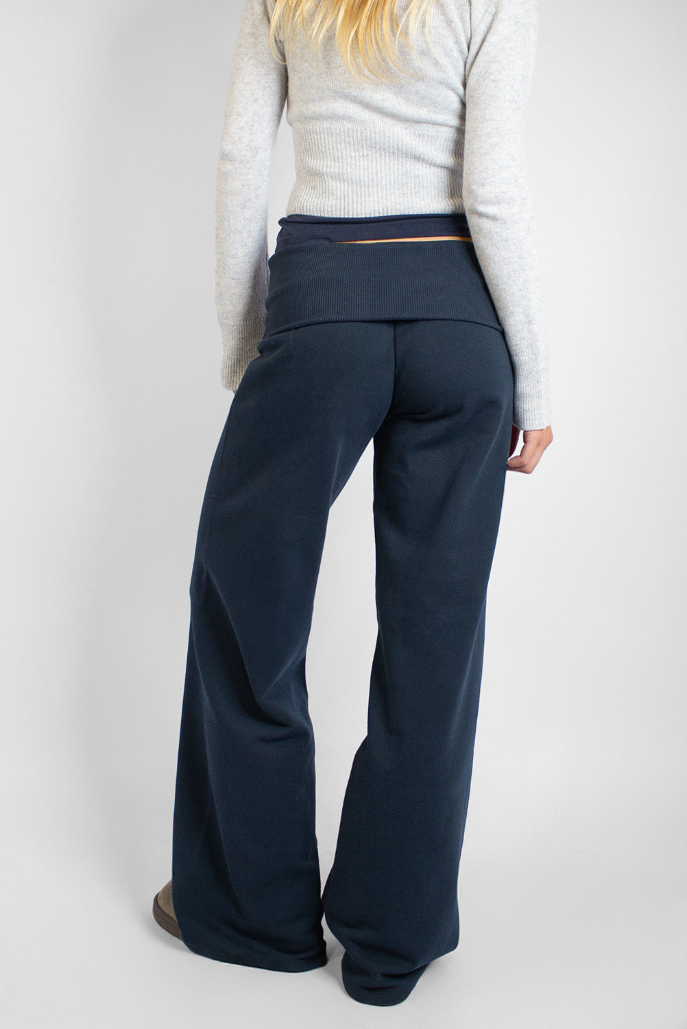 Wide-leg joggers with turn-up | Subdued