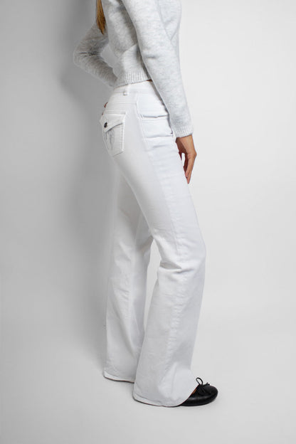 Low-waist flared jeans with pockets with wings | Subdued